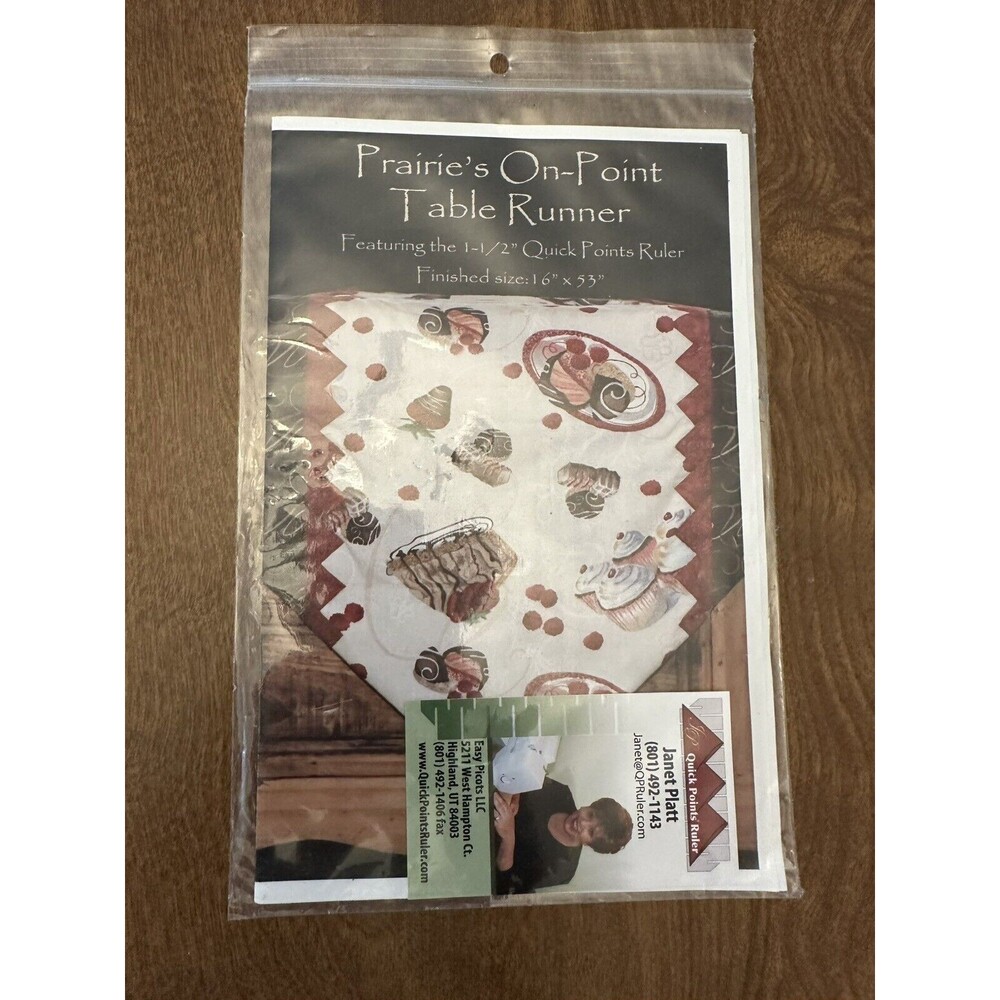 Janet Platt Pattern Prairies On Point Table Runner Uses Quick Points Ruler Sew